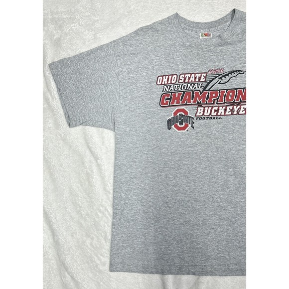 VTG Ohio State Buckeyes 2002 NCAA Football National Champions Gray T-Shirt Sz XL - Picture 2 of 9